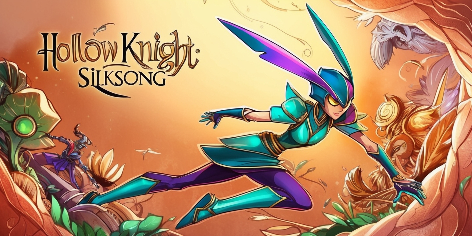 A vibrant, colorful illustration of the mobile game Hollow Knight: Silksong, featuring Hornet, the protagonist, in a dynamic pose, with intricate, hand-drawn environments and characters, set against a warm, earthy-toned background, with soft, golden lighting, and delicate, swirling patterns, showcasing the game's unique, atmospheric art style, with Hornet's slender, agile figure, and striking, angular facial features, prominently displayed, surrounded by lush, organic textures, and subtle, shimmering effects, with the game's title, Hollow Knight: Silksong, written in elegant, cursive script, in a bold, golden font, at the top of the image.